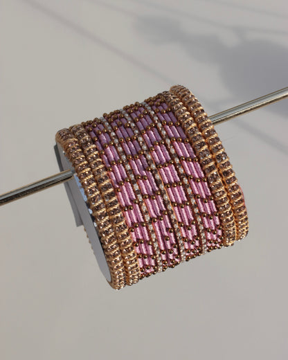 Aura Bangle Set-Light Pink