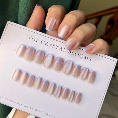 Nails-840- Cat eye Nails-Free 24 -pc Sticker Sheet  included