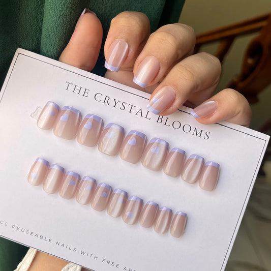 Nails-840- Cat eye Nails-Free 24 -pc Sticker Sheet  included