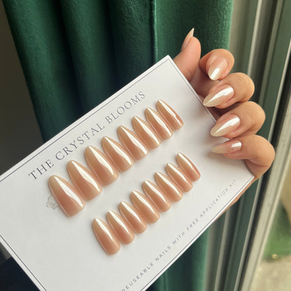 Nails-1593-Almond nails- Free 24pc Sticker Sheet included