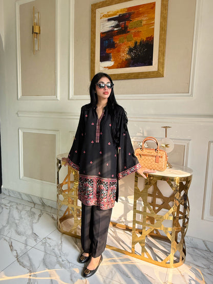 Midnight Bloom- 2 pc Stitched