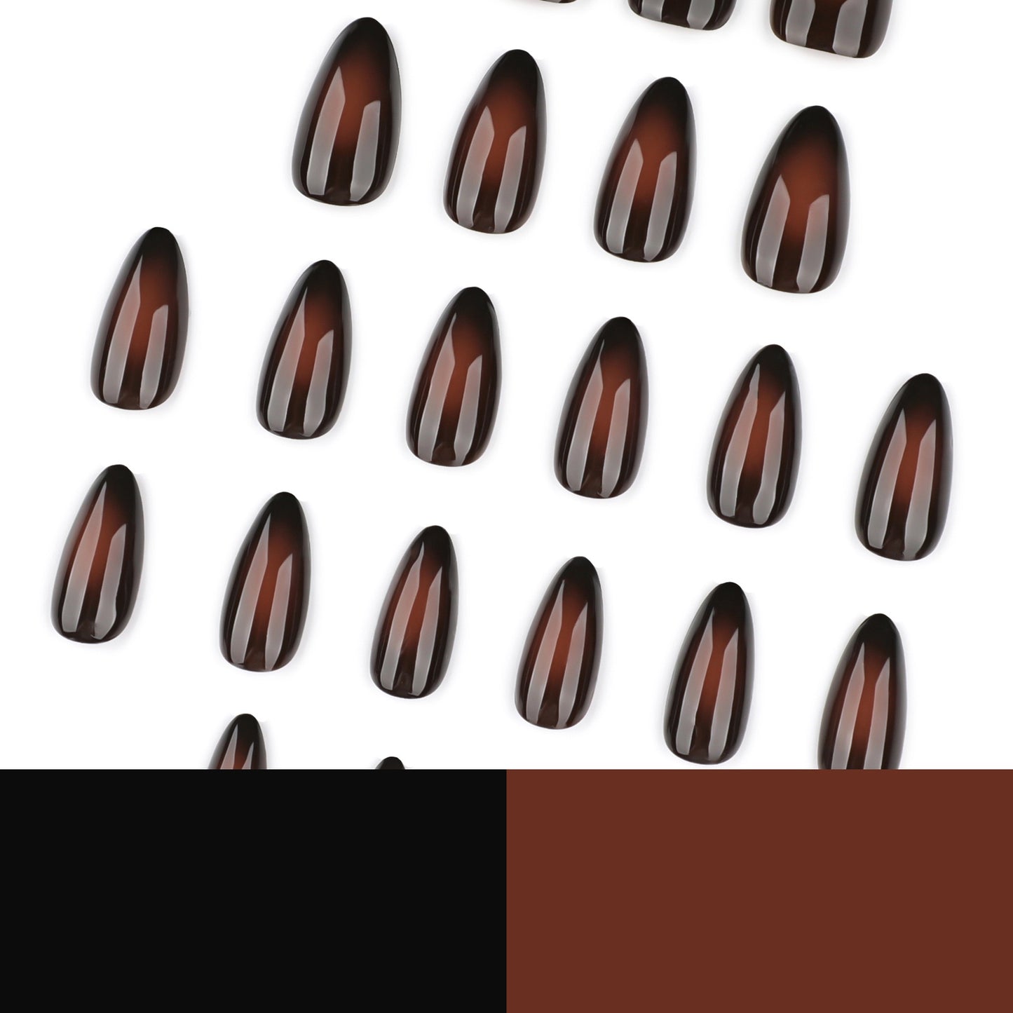 Nails-5100/4174- Ombre Almond nails- Free 24 -pc Sticker Sheet  included