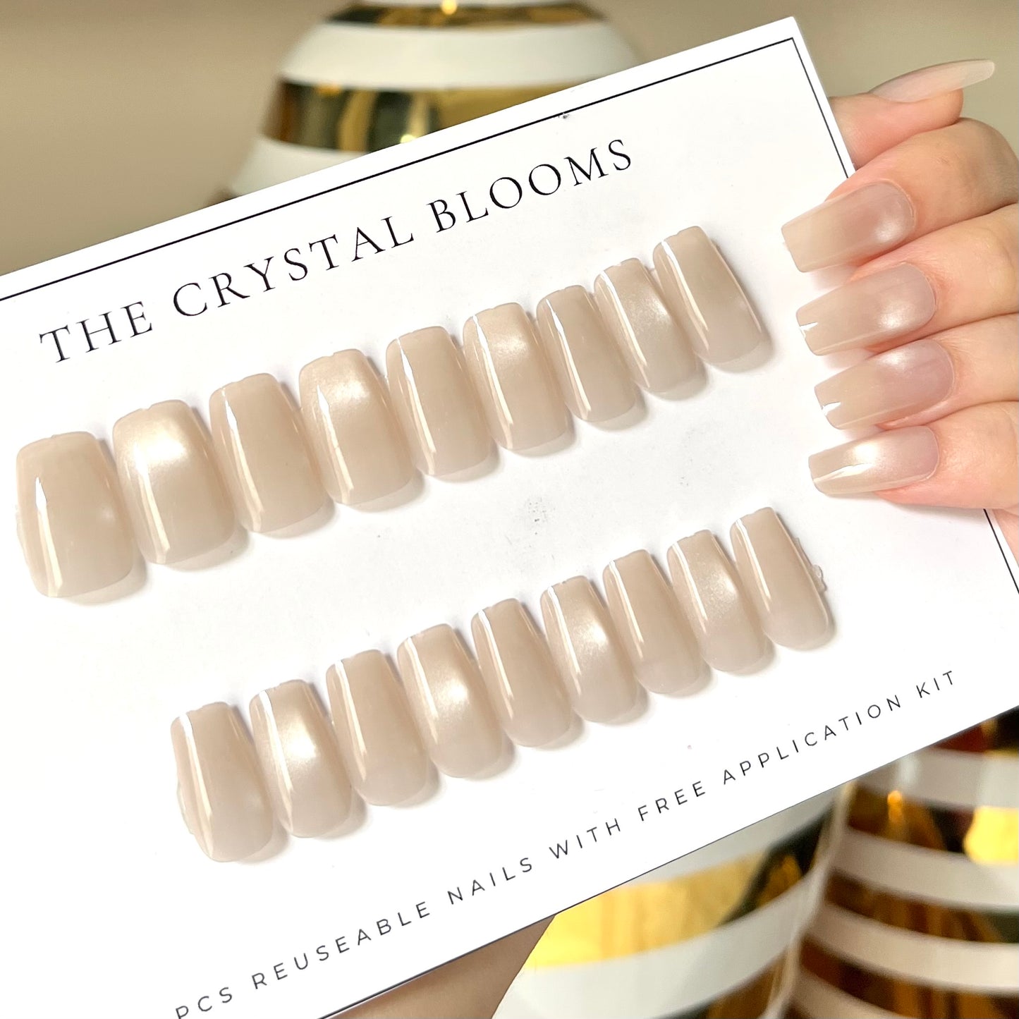 [PREMIUM] Handmade Cat-eye Reflective Nails-814- Free 24 pc Sticker Sheet  included