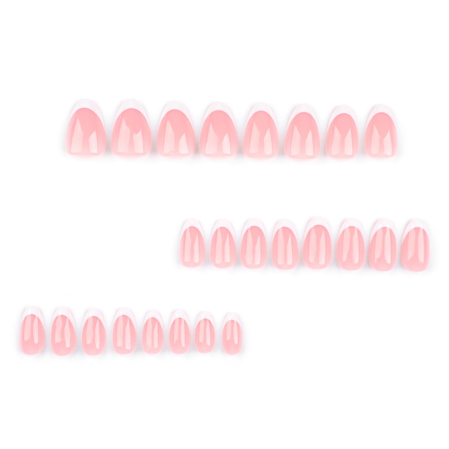 Nails-3282-Medium Length Almond nails- Free 24 pc Sticker Sheet included