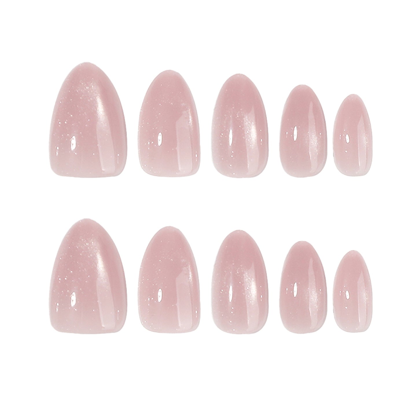 Cat eye Nails-4461J-Almond nails- Free 24pc Sticker Sheet included