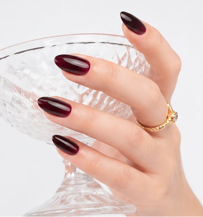 Nails-GD35- Premium Darkest Maroon Nails-n