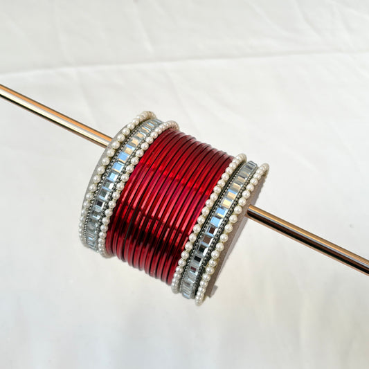 Reya Bangle Set -Red