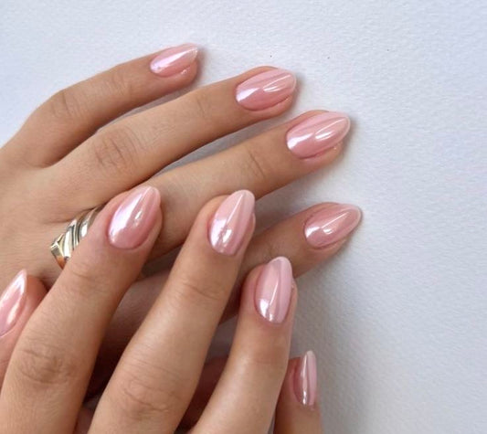 Nails-1340-Medium Length Almond nails- Free stickers included