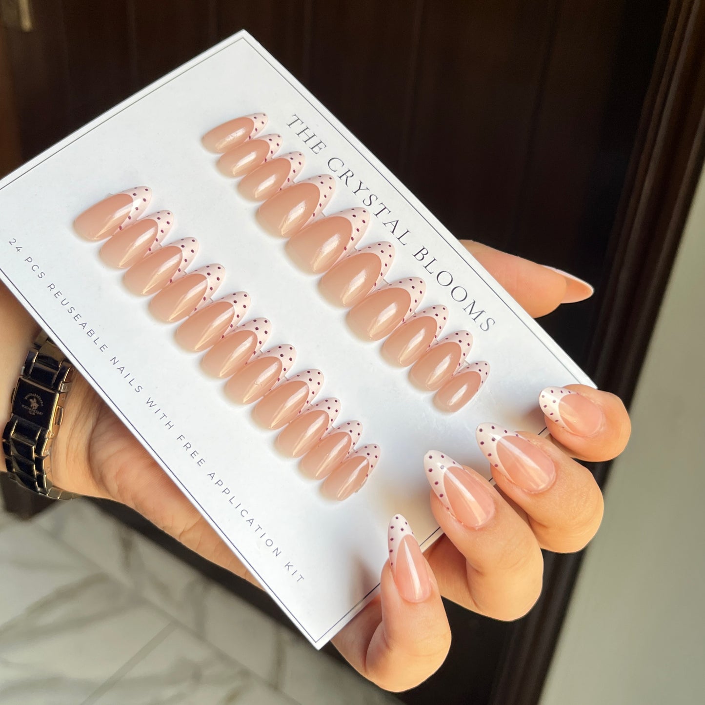 Nails-936-Almond nails- Free 24pc Sticker Sheet included