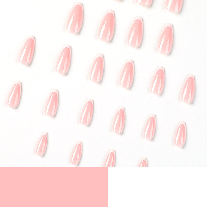 Nails-2152-Medium Length Almond nails- Free 24 pc Sticker Sheet included
