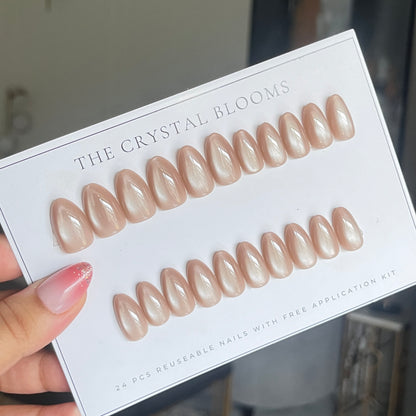 [PREMIUM] Handmade Cat-Eye Nails-759- Free 24 pc Sticker Sheet  included-n