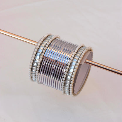 Reya Bangle Set - Silver