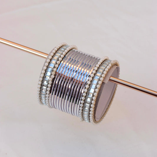 Reya Bangle Set - Silver