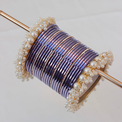 Mila Bangle Set-lilac
