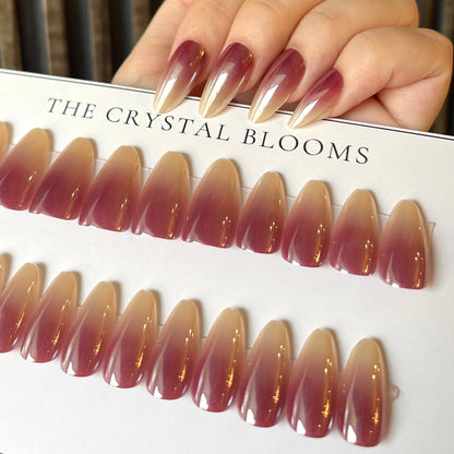 Nails-847-Gradient Ombre nails- Free 24pc Sticker Sheet included