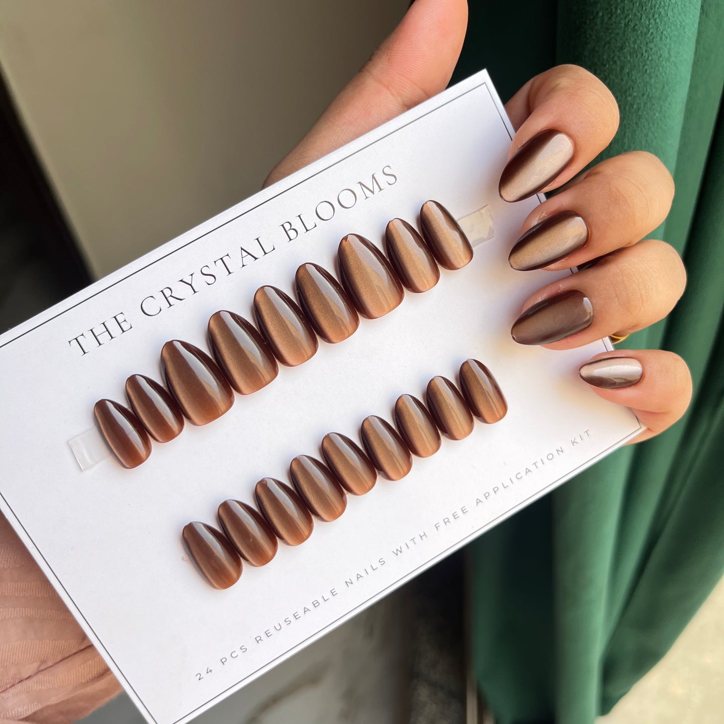 [PREMIUM] Handmade Cat-eye Reflective Nails-813- Free 24 pc Sticker Sheet  included