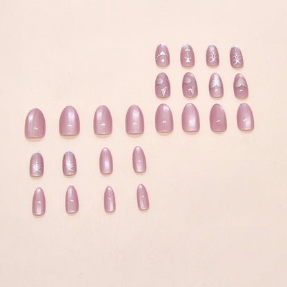Cat Eye Reflective Nails-1936- Free 24-pc Sticker Sheet included