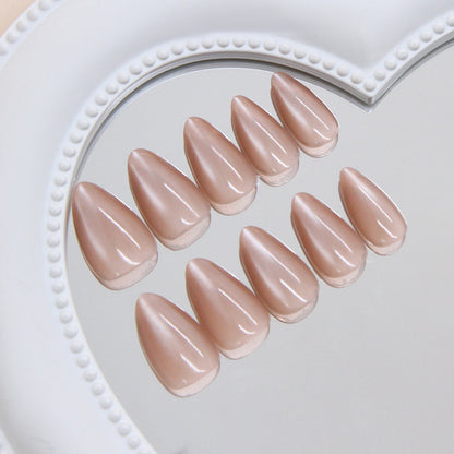 Cat-eye Nude Nails -2072- Free 24 -pc Sticker Sheet  included