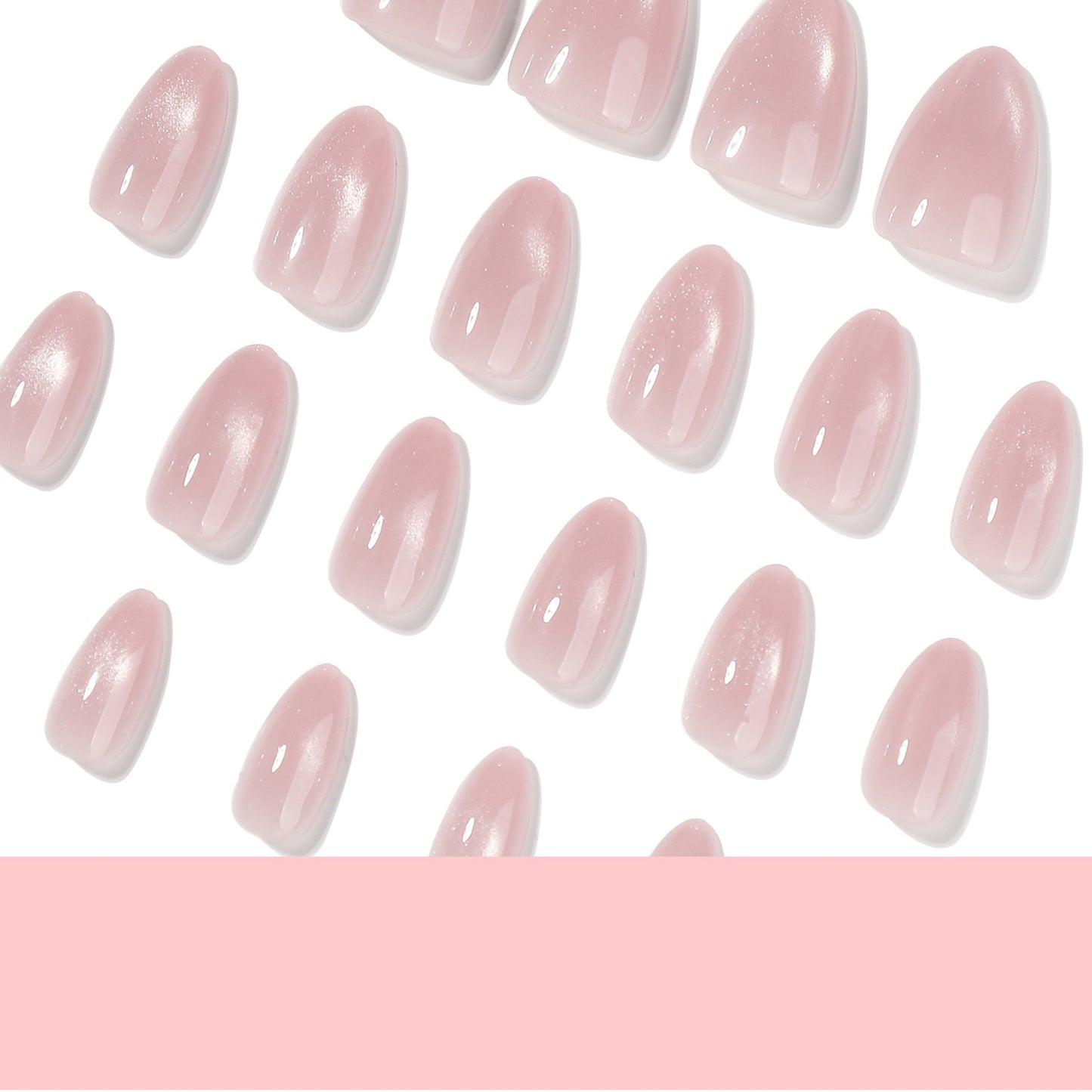 Cat eye Nails-4461J-Almond nails- Free 24pc Sticker Sheet included