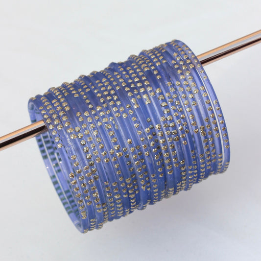 Mahnur- Viral Handmade Glass Bangles-Electric Blue-1