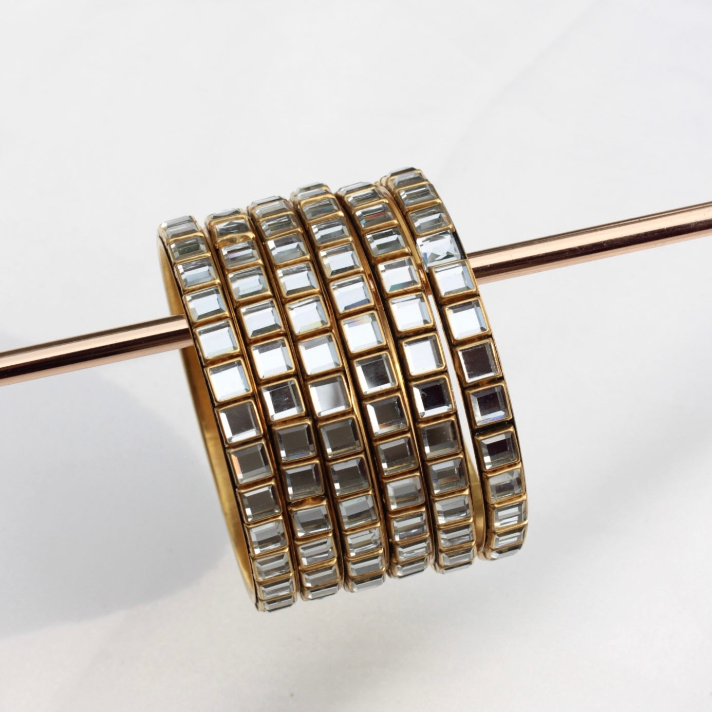 Kundan Bangles - 5 Pcs