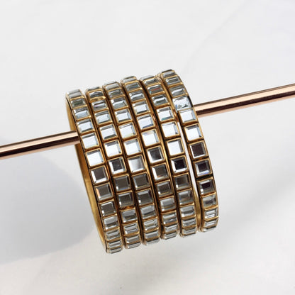 Kundan Bangles - 5 Pcs