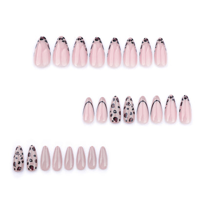 Nails-3585-Medium Length Almond nails- Free 24 pc Sticker Sheet included