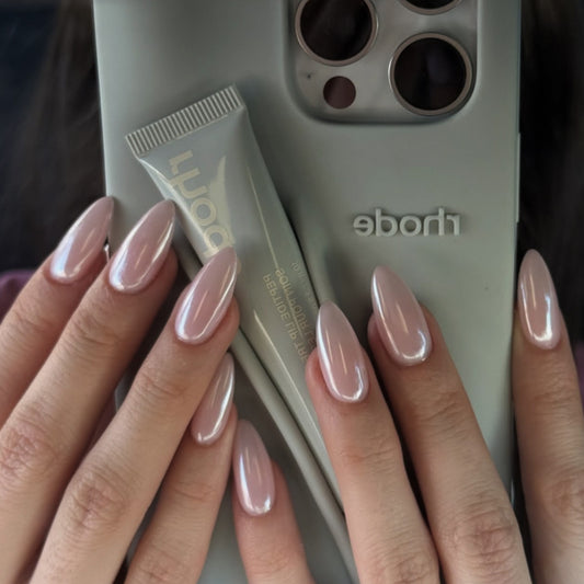 [PREMIUM] Glazed Handmade Shimmer Nails-4024- Free 4 pc nail kit included (30 nails in one pack)