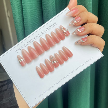 Nails-1840-Almond nails- Free 24pc Sticker Sheet included