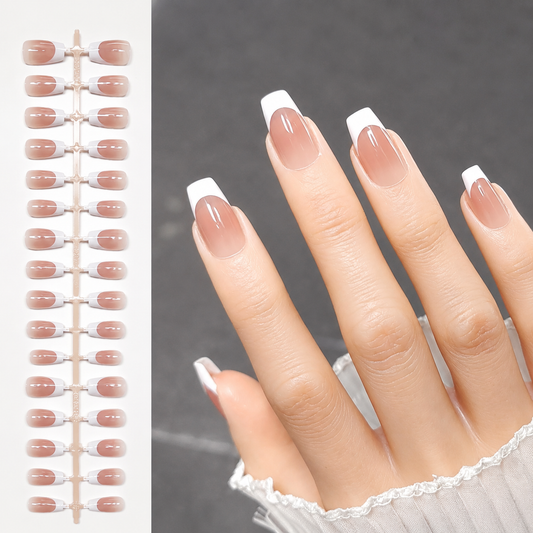 Nails-060-Square French Nails