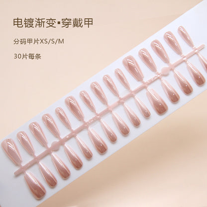 Ombre Glazed Viral Nails-015- Free 4 pc nail kit included (30 nails in one pack)