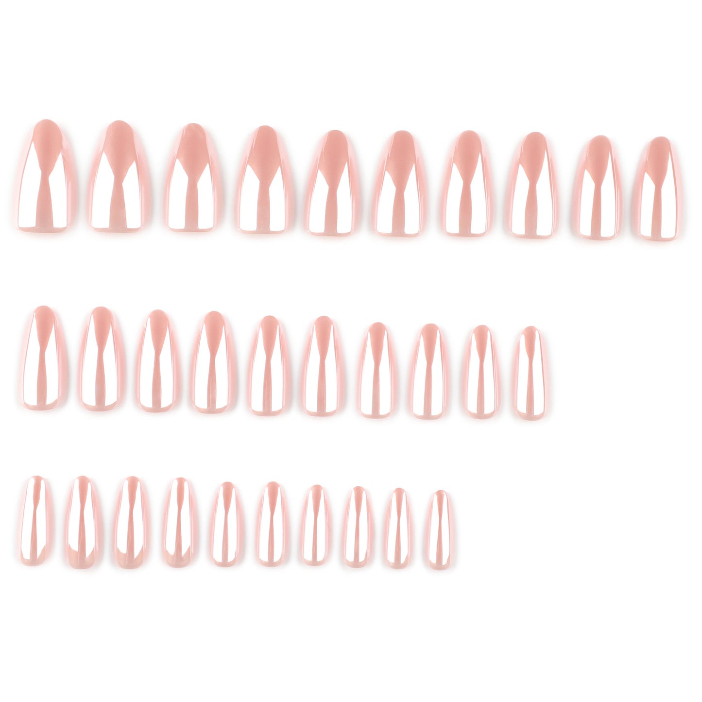 [PREMIUM] Glazed Handmade Shimmer Nails-4024- Free 4 pc nail kit included (30 nails in one pack)