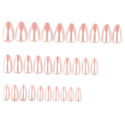 [PREMIUM] Glazed Handmade Shimmer Nails-4024- Free 4 pc nail kit included (30 nails in one pack)