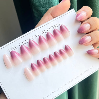 Nails-3608-Almond nails- Free 24pc Sticker Sheet  included