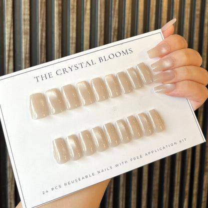 [PREMIUM] Handmade Cat-eye Reflective Nails-814- Free 24 pc Sticker Sheet  included