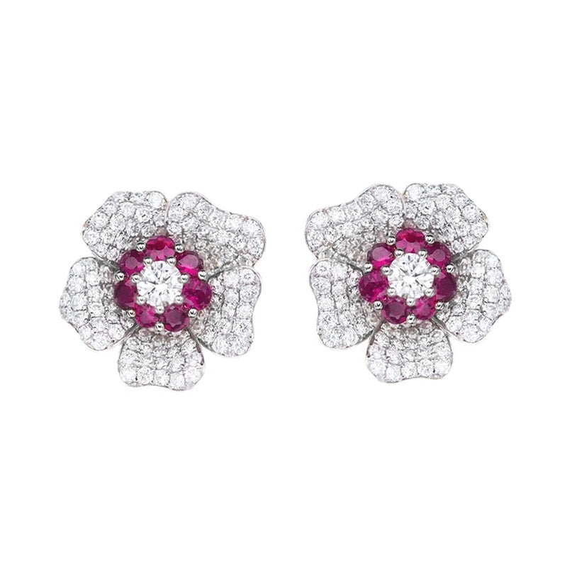 JCEarringsPremium- Zirconium Rhodium Plated - 270