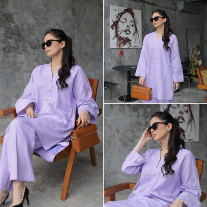 Lavender Frost - 2 pc Stitched