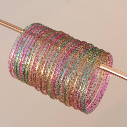 Rains- Viral Handmade Glass Bangles-light Multi#3