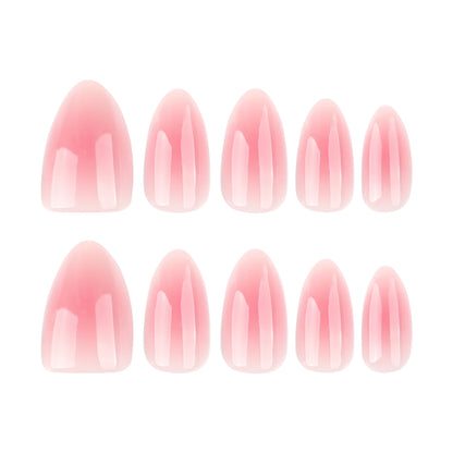 Most natural Nails-3859-Medium Length Almond nails- Free 4 pc nail kit included