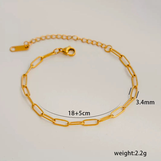 JBracelet- Non Tarnish - 24K Gold plated Anti Tarnish Everyday wear Bracelet- 550-E