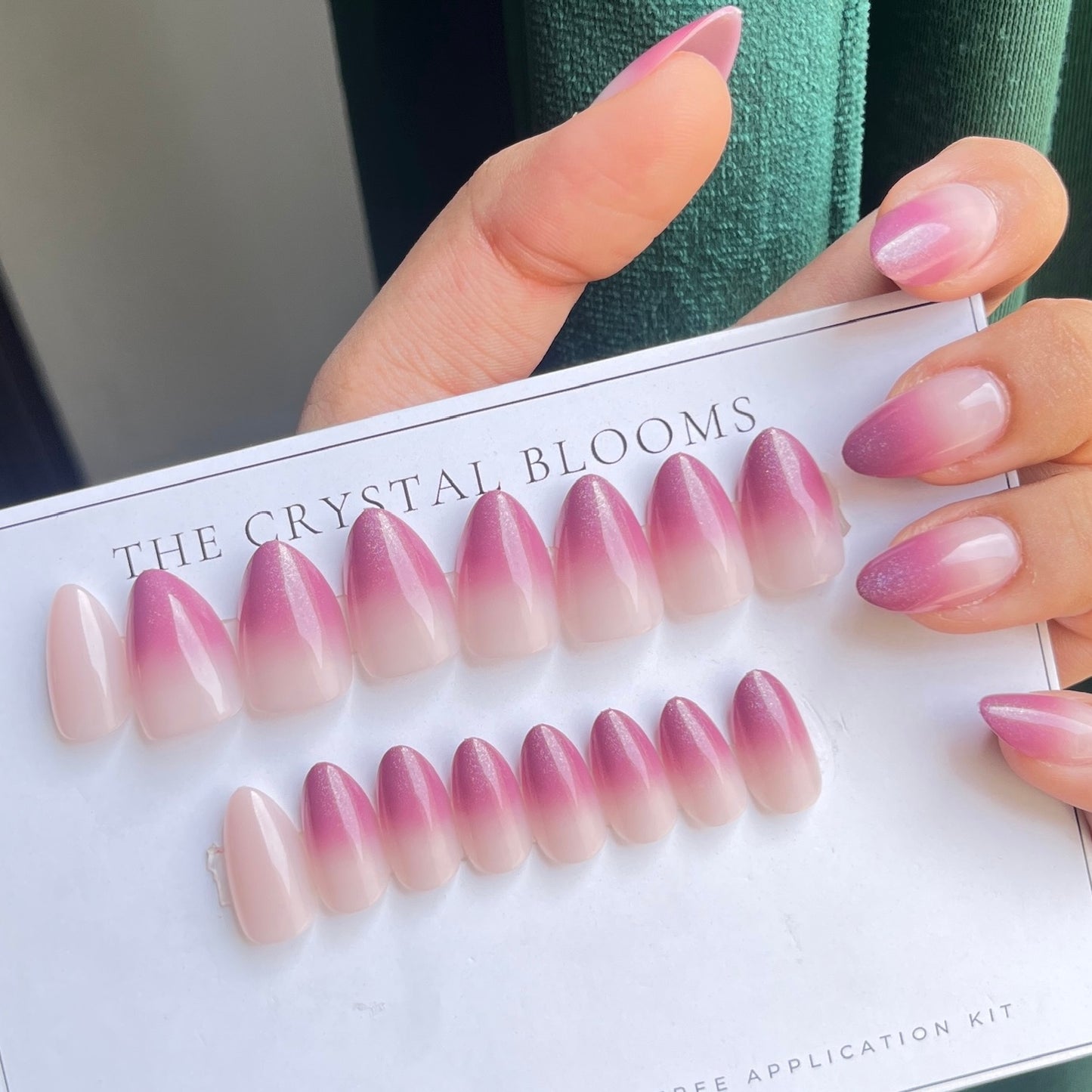 Nails-3608-Almond nails- Free 24pc Sticker Sheet  included
