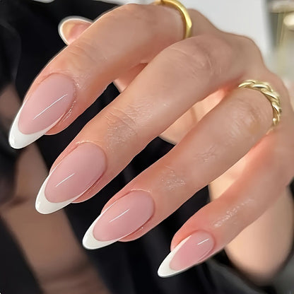 Nails-480-Medium Length Almond nails- Free 4 pc nail kit included