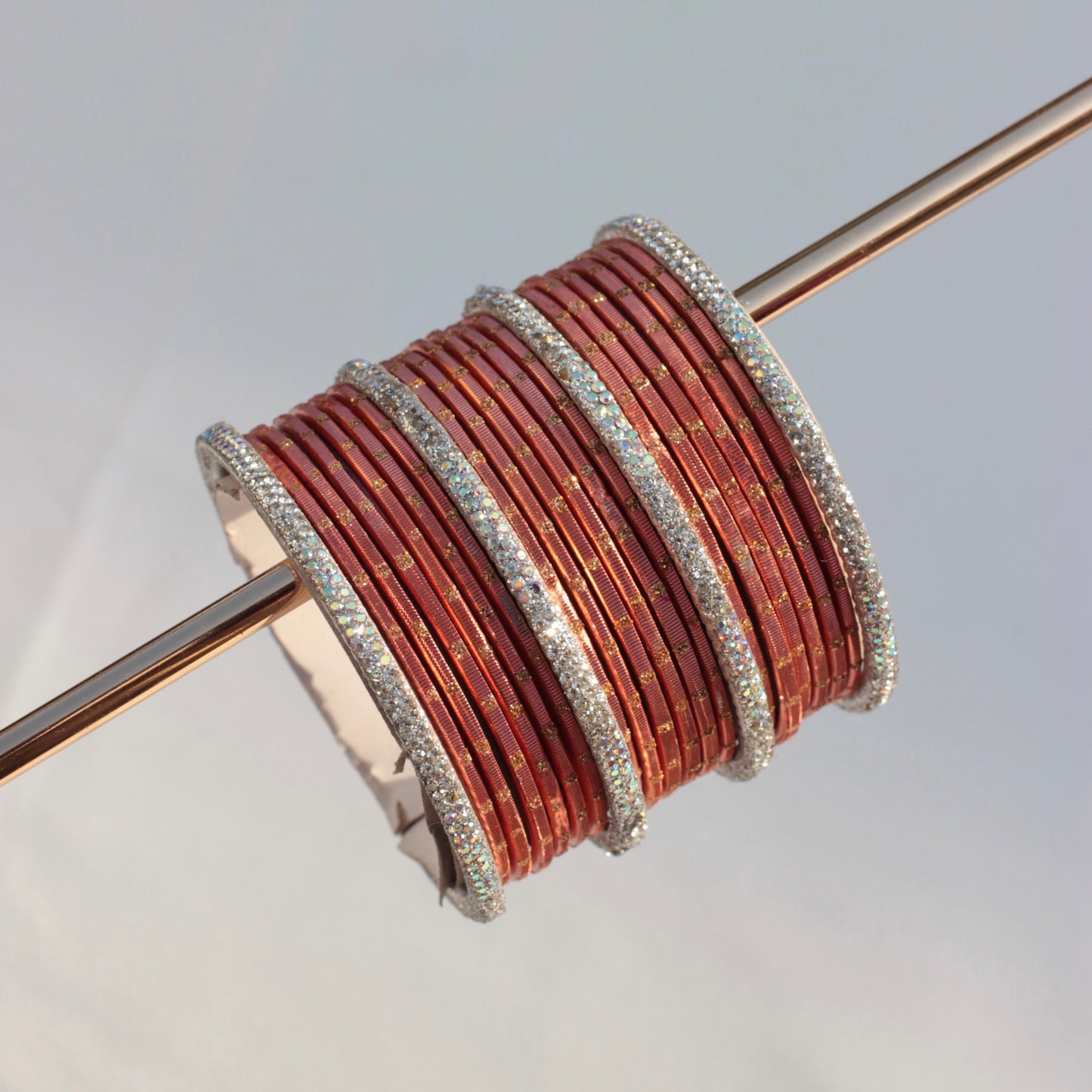 Nira Bangle Set- Rust