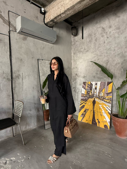 Eclipse Black - 2 pc Stitched