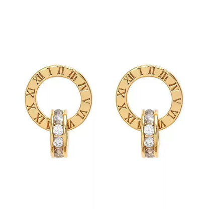 Crystal Charm Stud Earrings (N225)