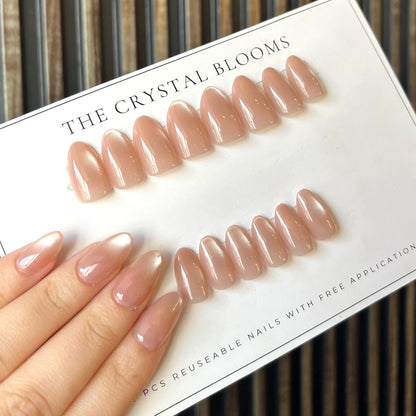 [PREMIUM] Handmade Cat-Eye Nails-759/MY01S- Free 24 pc Sticker Sheet  included-n