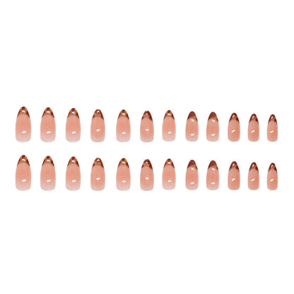 Nails-887-Medium Length Almond nails- Free 4 pc nail kit included