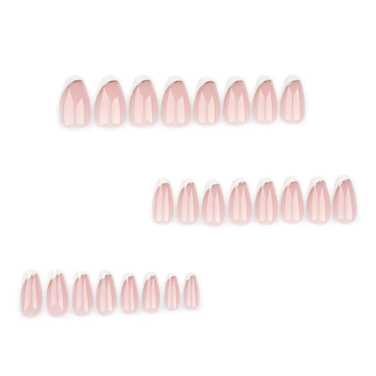Nails-3438-Almond nails- Free 24 -pc Sticker Sheet  included