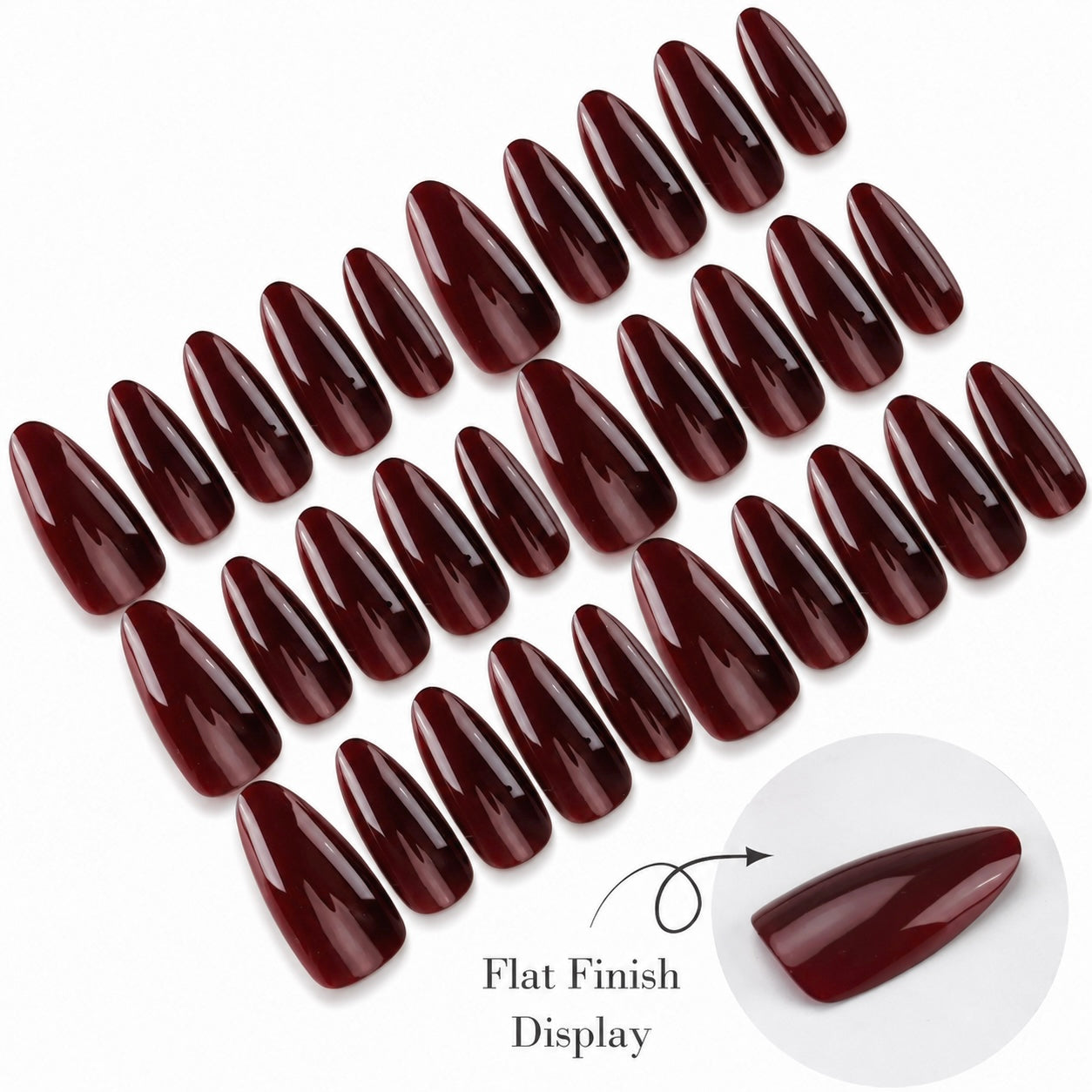 Nails-2443-Almond nails- Free 24pc Sticker Sheet included