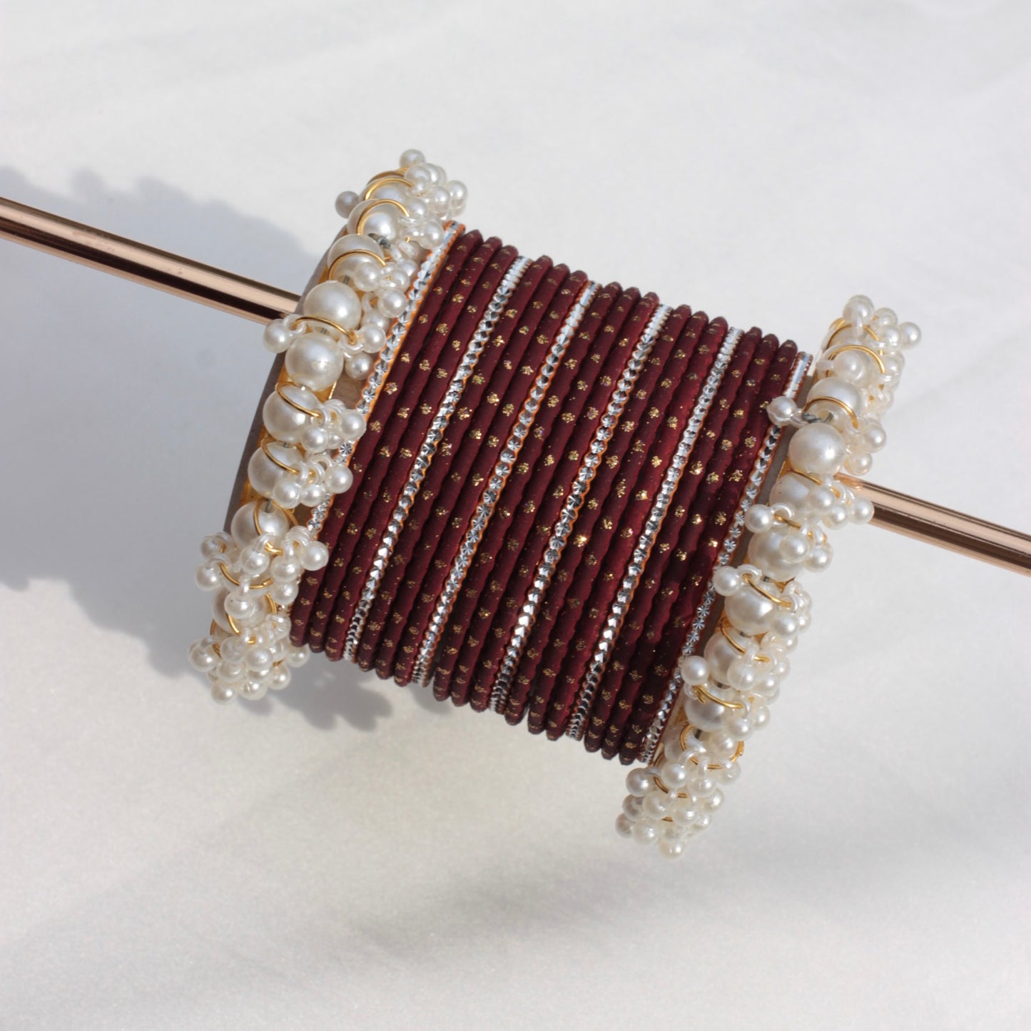 Azel Bangle Set-Maroon